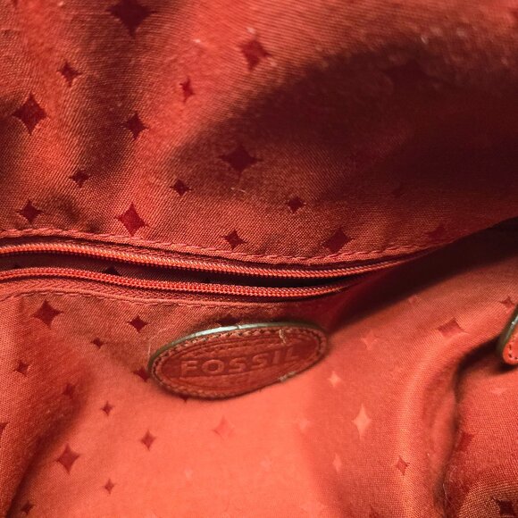 Vintage Fossil Maddox Burgundy Red Bucket Bag-Great Condition - Picture 5 of 5